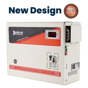 daikcell 5 KVA Copper 90V-300V Heavy Duty Mainline Voltage Stabilizer for Home - 4000W - 20 Amps Load - 5 Year Warranty - DSR016 - Grey - Single Phase