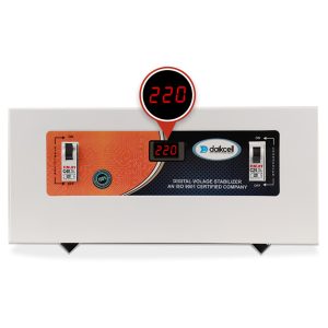 daikcell 7.5 KVA COPPER 90V-300V Mainline Heavy Duty Voltage Stabilizer For Home - 6000W - 30 Amps Load- Single Phase