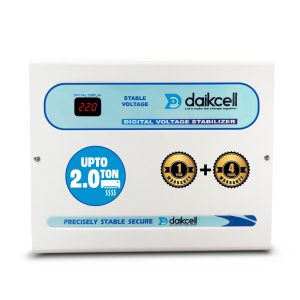 5 KVA 130V-300V Digital Voltage Stabilizer for All Inverter and Non-Inverter AC along with Digital Display & Intelligent Time Delay System - Upto 2.0 Ton AC - 4000W