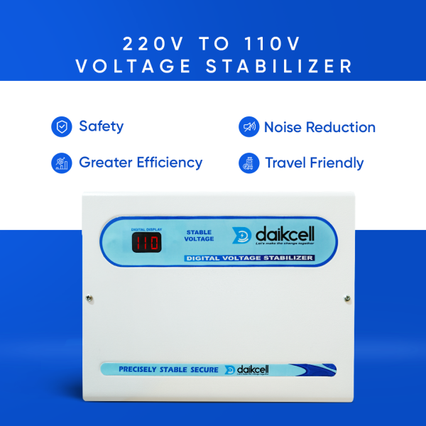 daikcell 1500 watt 220v to 110v digital stepdown transformer voltage converter for US appliances in India - 5 Year Replacement Warranty - DSR033