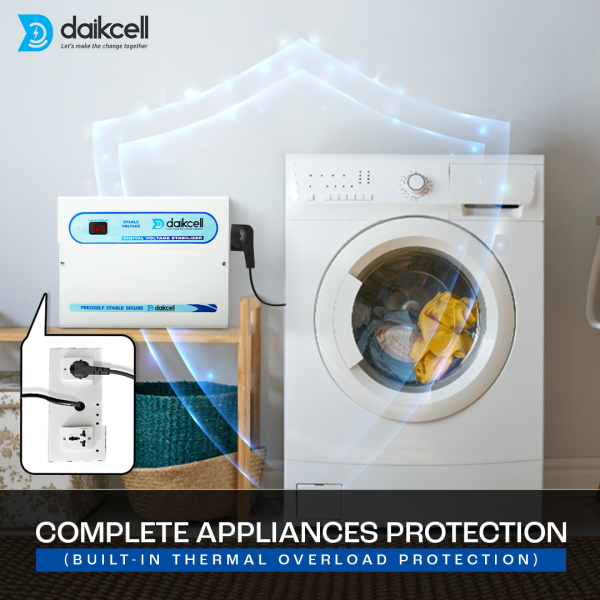 daikcell 5000VA 150V-300V Automatic Voltage stabilizer for Washing Machine, Microwave Oven and Treadmill 4000W - 5 Year warrenty DSR035