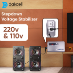 daikcell 500 watt 220v to 110v digital stepdown transformer voltage converter for US appliances in India - 5 Year Replacement Warranty - DSR034 - Silver
