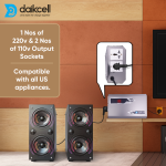 daikcell 500 watt 220v to 110v digital stepdown transformer voltage converter for US appliances in India - 5 Year Replacement Warranty - DSR034 - Silver