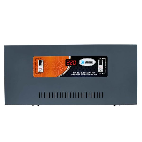 daikcell 15 KVA COPPER 90V-300V Mainline Heavy Duty Voltage Stabilizer For Home 12000W for Single Phase - DSR030 - Gray