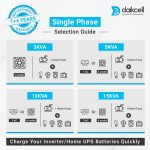 daikcell 10 KVA COPPER 130V-300V Mainline Heavy Duty Voltage Stabilizer for Home 8000W - 40 Amps Load - Single Phase - DSR043 - White