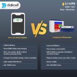 daikcell 3 in 1 inbuilt Lithium-ion Inverter Battery for Home | Solar+Electricity Charging | Pure Sinewave 1100VA/12V | 1280Wh with 15 Year Life | Wall-Mountable | 5 Year Replacement Warranty - 1KVA