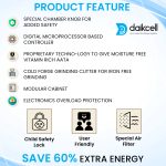 daikcell Fully Automatic Domestic Flour Mill Machine - 1HP COPPER Motor, 8-10 Kg/Hr Capacity, Stainless Steel Hopper, Low Voltage Operation (175V), Multi-Grain Grinding - 5 Year Warranty