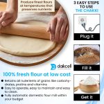 daikcell Fully Automatic Domestic Flour Mill Machine - 1HP COPPER Motor, 8-10 Kg/Hr Capacity, Stainless Steel Hopper, Low Voltage Operation (175V), Multi-Grain Grinding - 5 Year Warranty