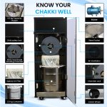 daikcell Fully Automatic Domestic Flour Mill Machine - 1HP COPPER Motor, 8-10 Kg/Hr Capacity, Stainless Steel Hopper, Low Voltage Operation (175V), Multi-Grain Grinding - 5 Year Warranty