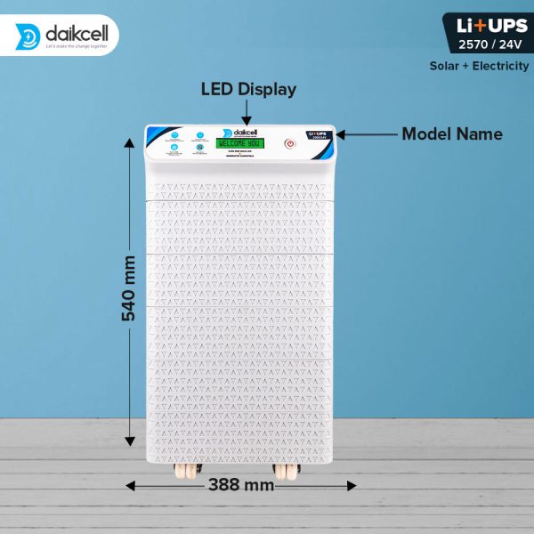 3 in 1 inbuilt Lithium-ion Inverter Battery for Home | Solar+Electricity Charging |  Pure Sinewave 2500 VA/24V | 2560 Wh with 15 Year Life | 5 Year Replacement Warranty - 2.5KVA ( Runs 1 HP Motor )