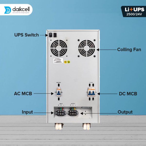 daikcell 2 in 1 inbuilt Lithium-ion Inverter Battery  | Pure Sinewave 2500 VA/24V | 2560 Wh with Upto 15 Year Life | 5 Year Replacement Warranty - 2.5KVA ( Runs Even 1 HP Motor )