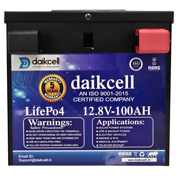 daikcell Chargon 12.8V Lithium ion Inverter Battery for Home | Solar Compatible | 1280 Wh with 15 Year Life | More Backup Than 180Ah+ Acid Battery | Works with Any Normal Inverter | 1+4 Years Warranty