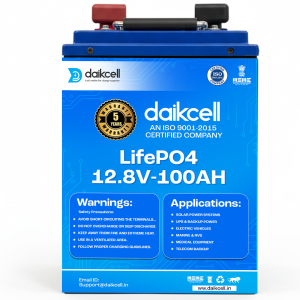 daikcell Chargon 12V Lithium ion Inverter Battery for Home | Solar Compatible | 1280 Wh with 15 Year Life | More Backup Than 160Ah+ Acid Battery | Works with Any Normal Inverter | 1+4 Years Warranty