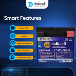 daikcell Chargon 12.8V Lithium ion Inverter Battery for Home | Solar Compatible | 1280 Wh with 15 Year Life | More Backup Than 180Ah+ Acid Battery | Works with Any Normal Inverter | 1+4 Years Warranty