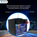 daikcell Chargon 12.8V Lithium ion Inverter Battery for Home | Solar Compatible | 1280 Wh with 15 Year Life | More Backup Than 180Ah+ Acid Battery | Works with Any Normal Inverter | 1+4 Years Warranty