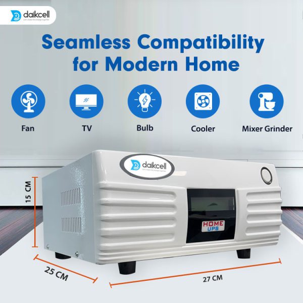 1100VA Pure Sine Wave Single Battery Inverter for Home, Office & Shops | Fast Charging | Bypass | Fuse Protection | High Performance | LCD Display | Easy Installation with 1+4 Years Warranty