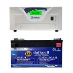 Lithium Inverter & Battery Combo for Home, Shop & Office | 2000VA Pure Sine Wave + 25.6V Lithium ion Universal Battery | More Backup Than 2 x 180Ah+ Lead-Acid Battery | 1+4 Years Warranty