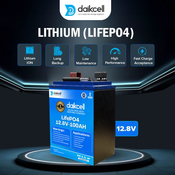 daikcell Chargon 12.8V Lithium ion Inverter Battery for Home | Solar Compatible | 1280 Wh with 15 Year Life | More Backup Than 180Ah+ Acid Battery | Works with Any Normal Inverter | 1+4 Years Warranty