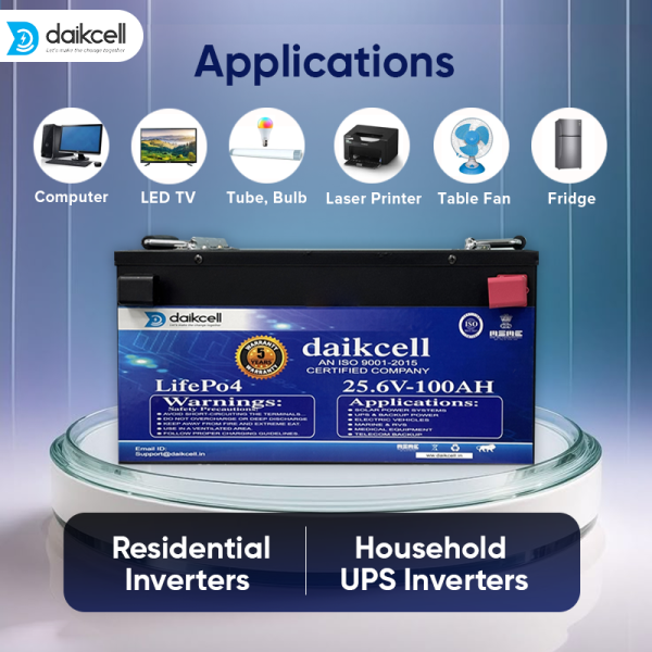 Chargon 25.6V Lithium-ion Inverter Battery for Home, Solar Compatible, 2560 Wh with 15 Year Life, More Backup Than 2×180Ah+ Acid Battery, Works with Any Normal Inverter